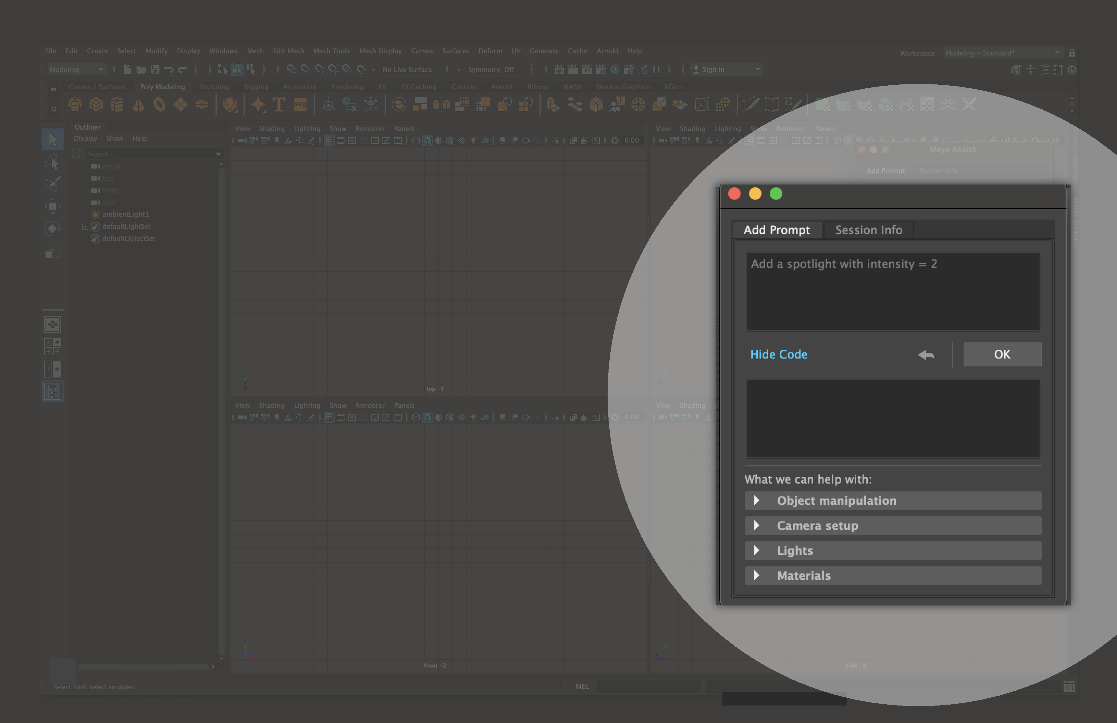 Accelerating learning and production for novice 3D artists through generative AI